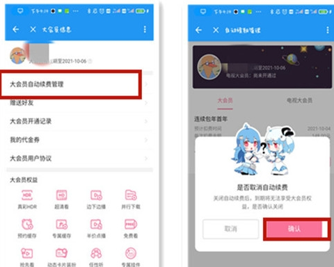 哔哩哔哩怎么取消自动续费