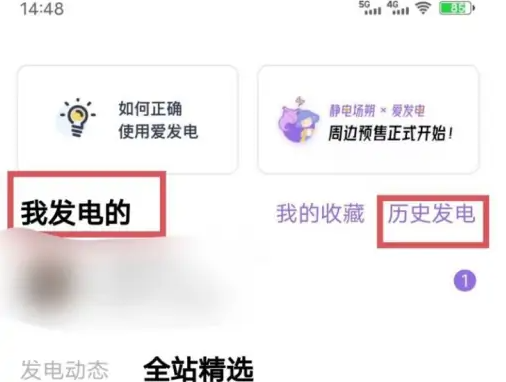 爱发电怎么查询历史发电记录